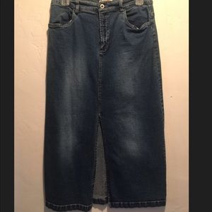 Long Denim/Jean Skirt